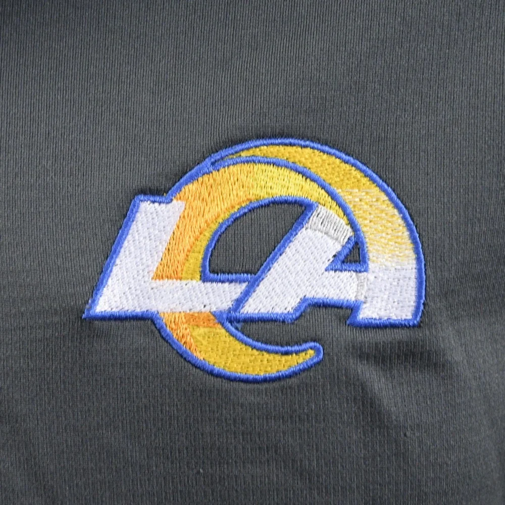 Nike Los Angeles Rams Golf Polo Mens Small Gray Dri-Fit Short Sleeve NFL